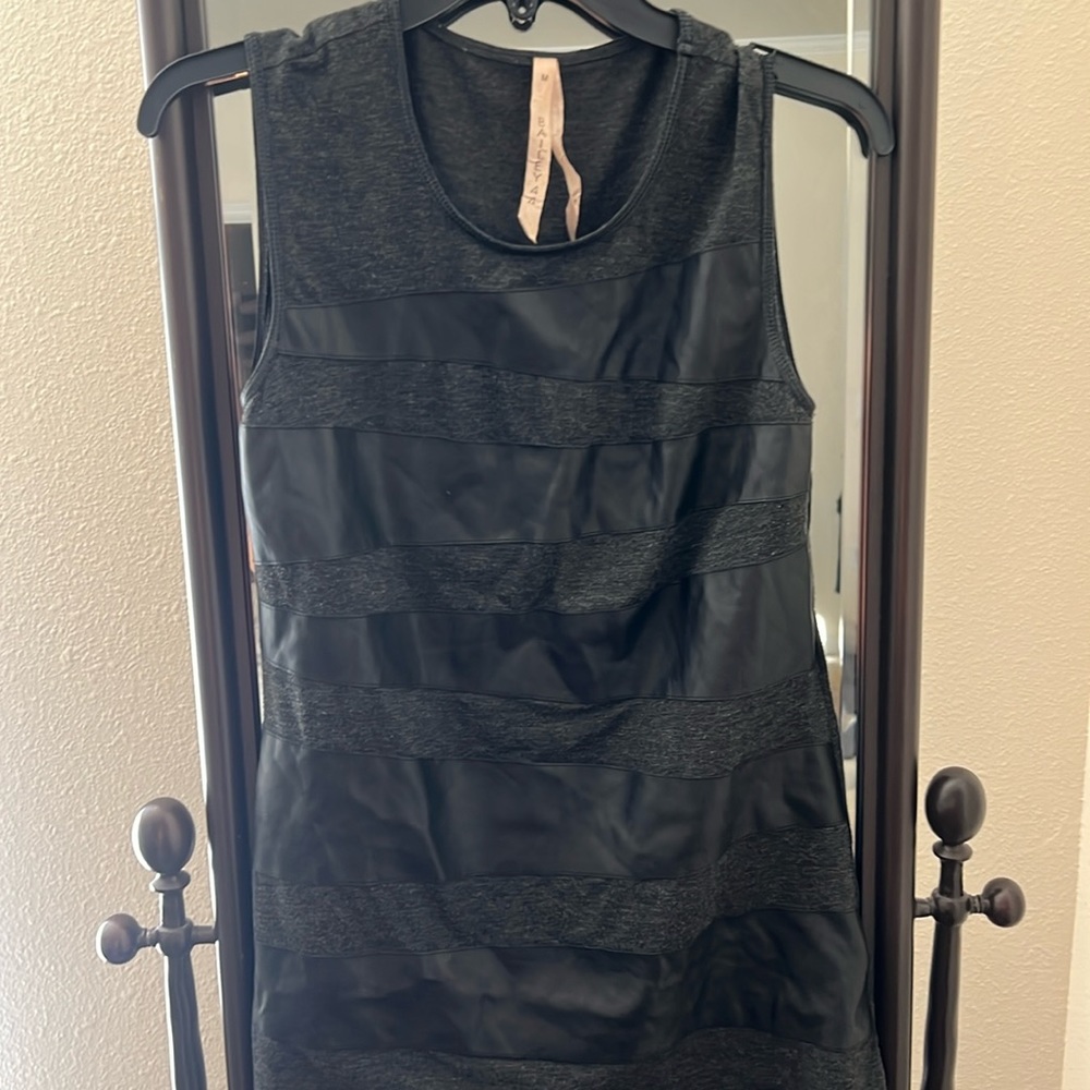 Leather detail tank